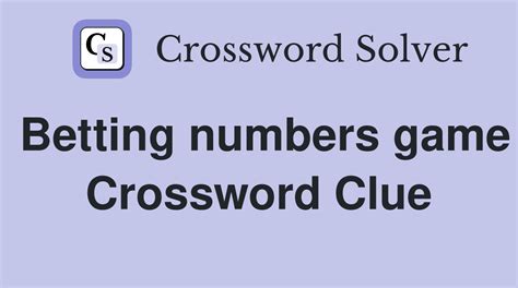 Betting Chances Crossword Clue